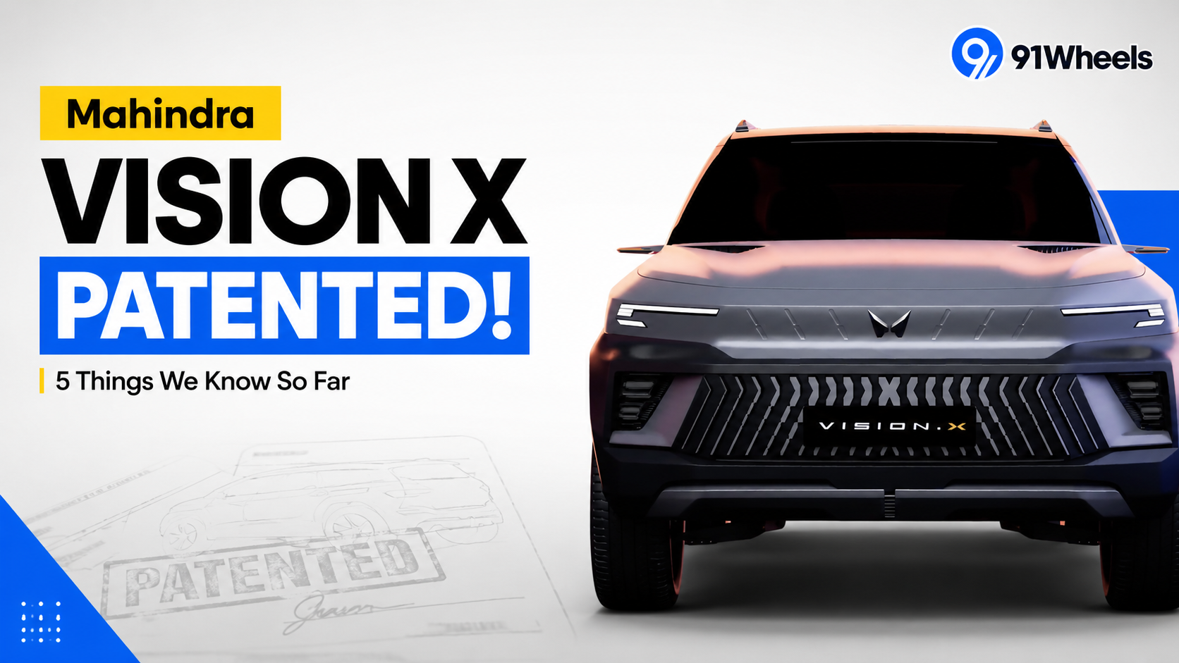 Mahindra Vision X Patented! 5 Things We Know So Far